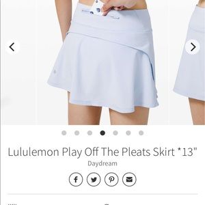 Lululemon Play Off The Pleats Skirt *Daydream